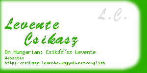 levente csikasz business card